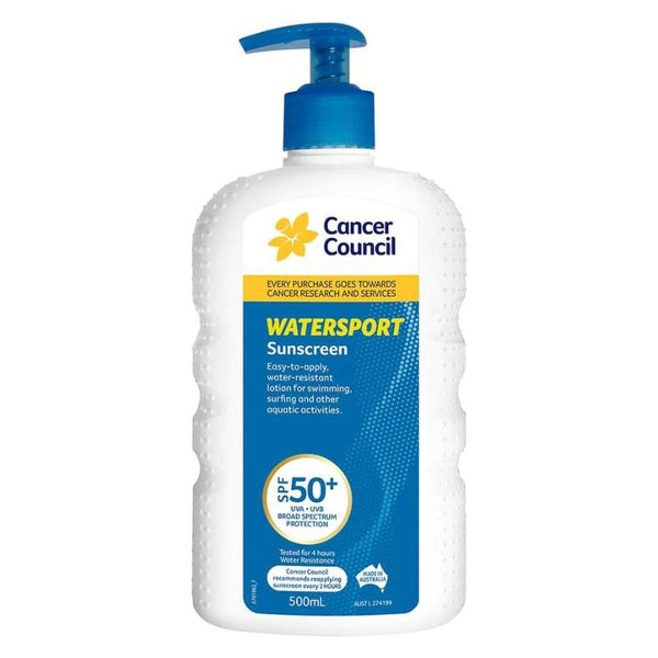 [Expiry: 07/2026] Cancer Council Watersport Pump Sunscreen SPF 50+ 500mL