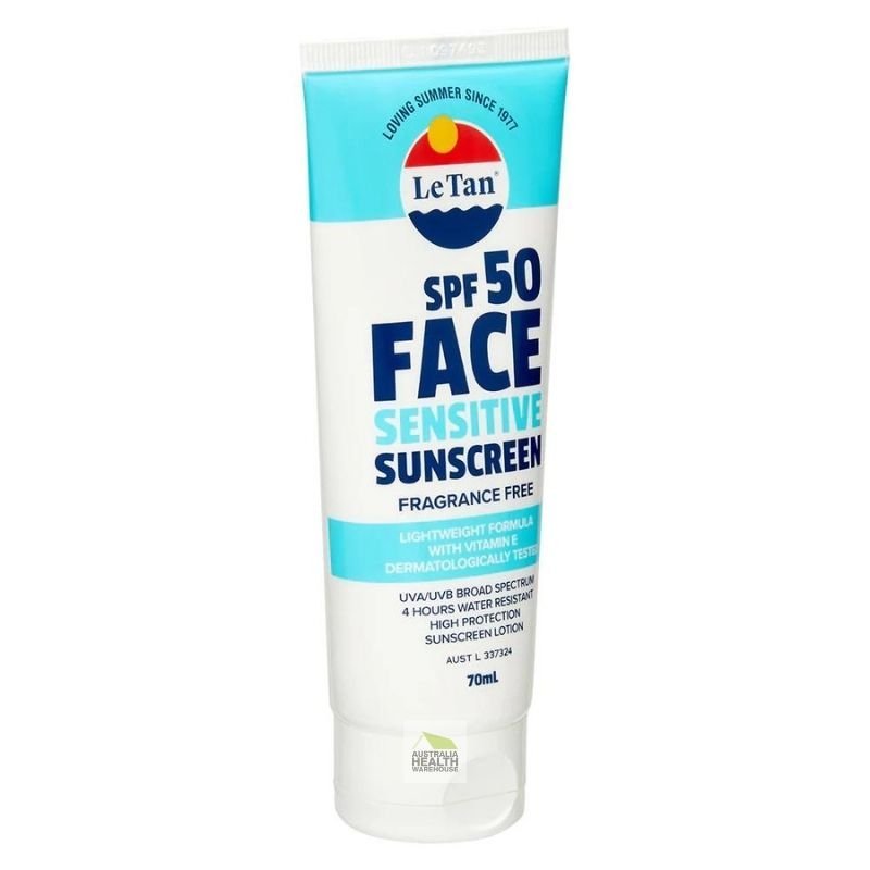 Le Tan SPF 50 Face Sensitive Sunscreen Lotion 70mL October 2024