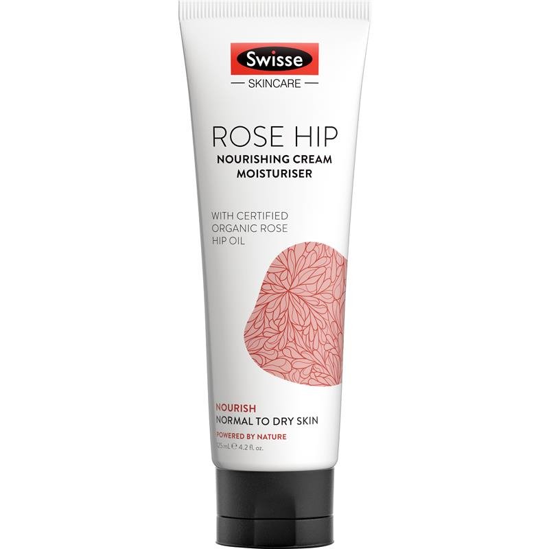 Swisse Skincare Rose Hip Nourishing Cream Moisturiser 125 mL