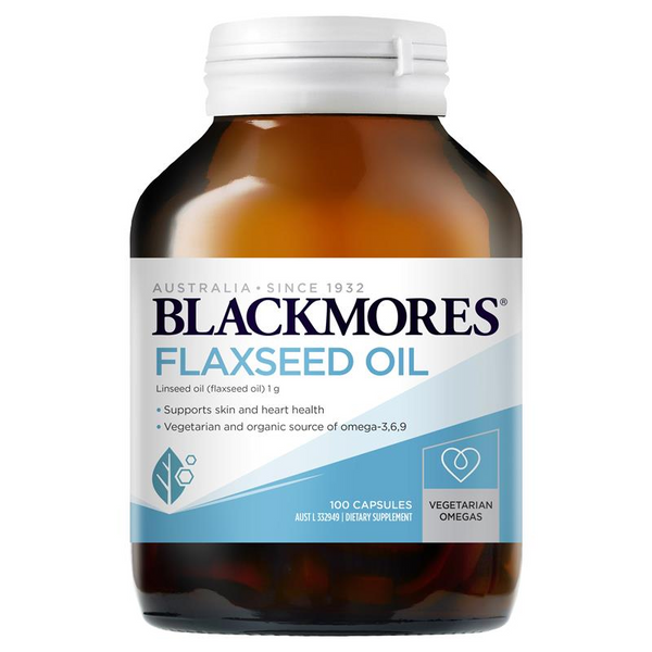 Blackmores Flaxseed Oil 100 Capsules January 2026