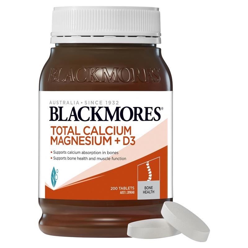 Blackmores Total Calcium & Magnesium + D3 200 Tablets November 2024