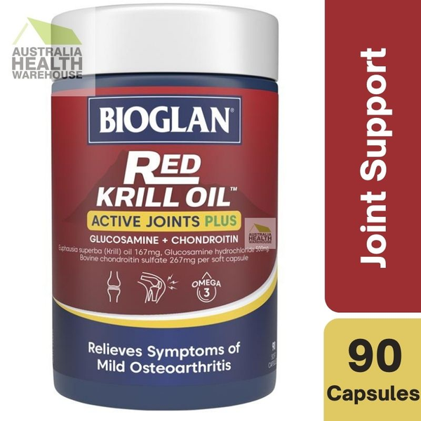 Bioglan Red Krill Oil Active Joints Plus 90 Capsules March 2026