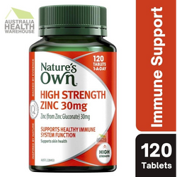 Nature's Own High Strength Zinc 30mg 120 Tablets July 2026