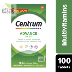 Centrum Advance For Adults Multivitamin 100 Tablets October 2024