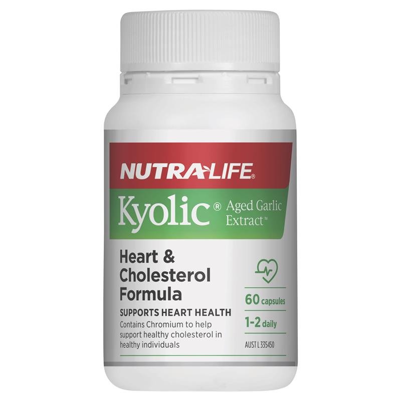 Nutra-Life Kyolic Aged Garlic Extract Heart & Cholesterol Formula 60 Capsules October 2024