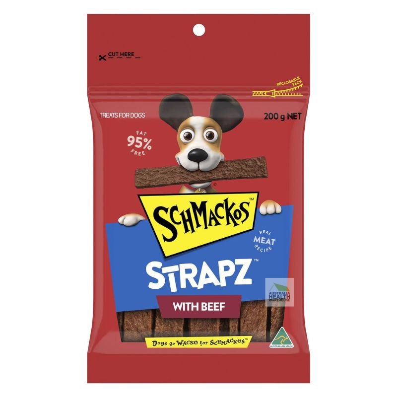 Schmackos Strapz With Beef Dog Treats 200g [18 September 2024]