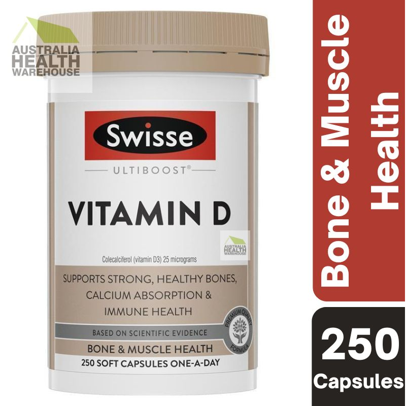 Swisse Ultiboost Vitamin D 250 Capsules July 2025