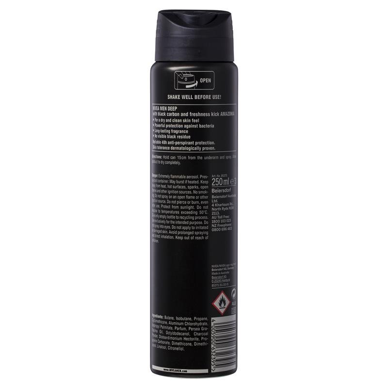 Nivea Men Deep Amazonia Anti-Perspirant Deodorant Spray 250mL