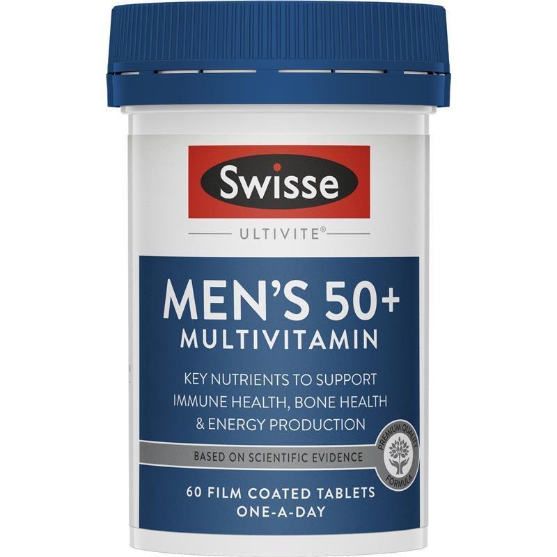 Swisse Ultivite Men's 50+ Multivitamin 60 Tablets March 2025