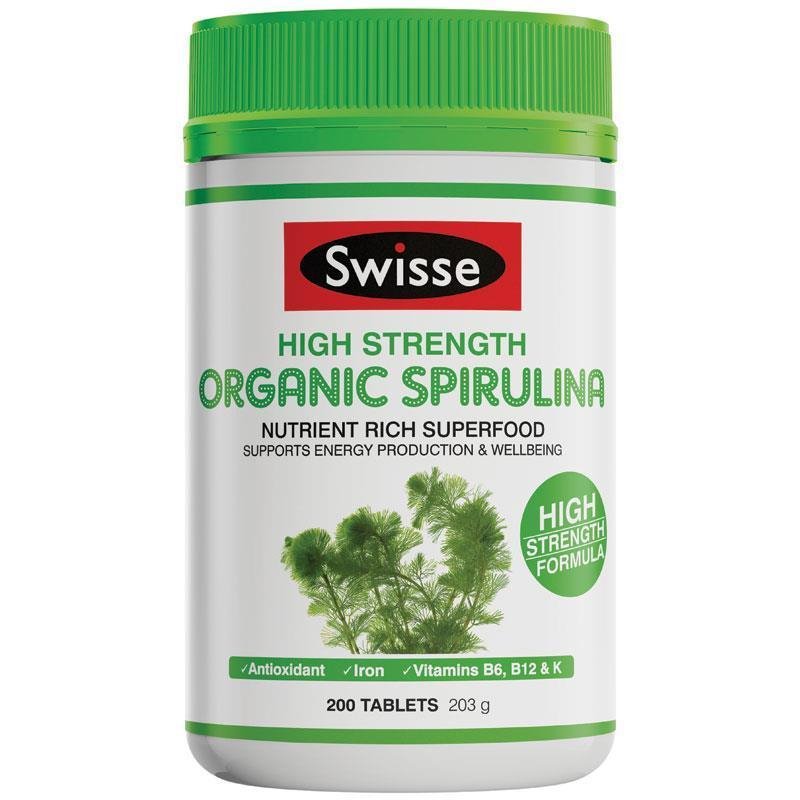 Swisse Ultiboost High Strength Organic Spirulina 200 Tablets January 2025