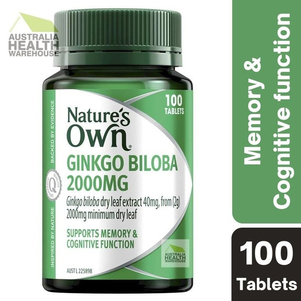 [Expiry: 06/2025] Nature's Own Ginkgo Biloba 2000mg 100 Tablets