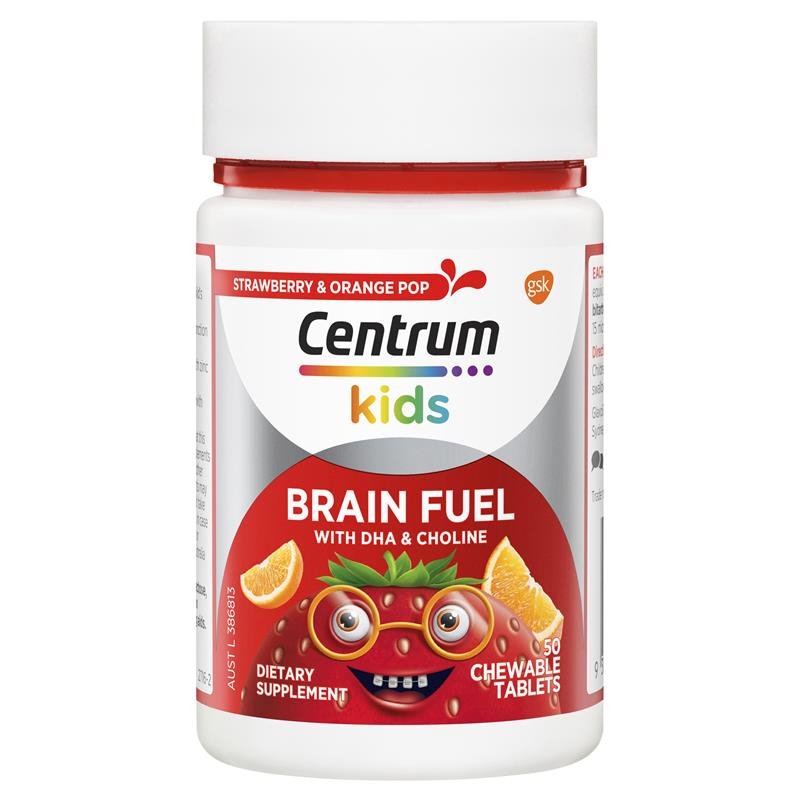 Centrum Kids Brain Fuel 50 Chewable Tablets May 2024