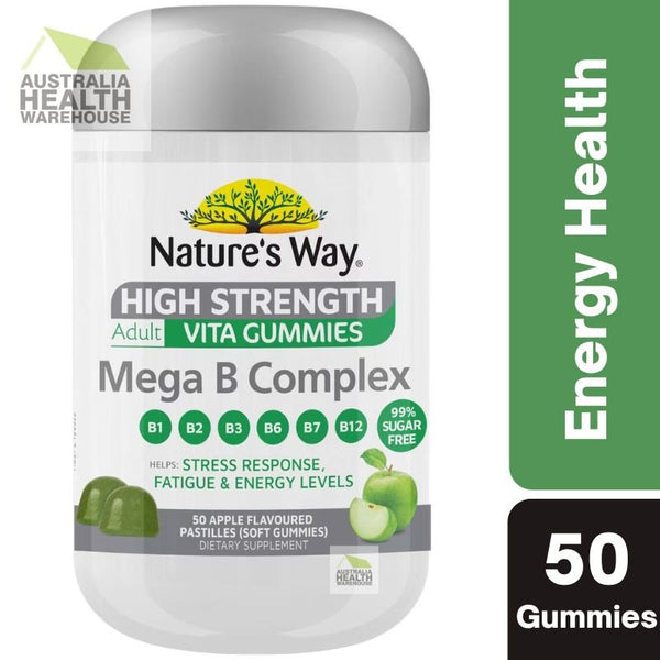 [Expiry: 06/2025] Nature’s Way High Strength Adult Vita Mega B Complex 50 Gummies