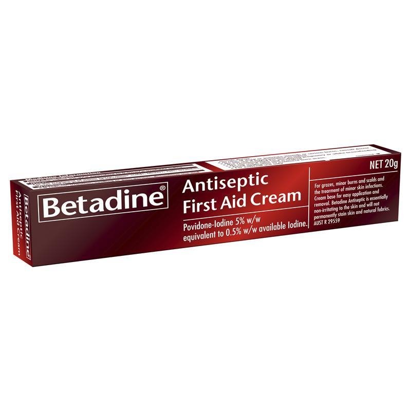 Betadine Antiseptic First Aid Cream 20g August 2024