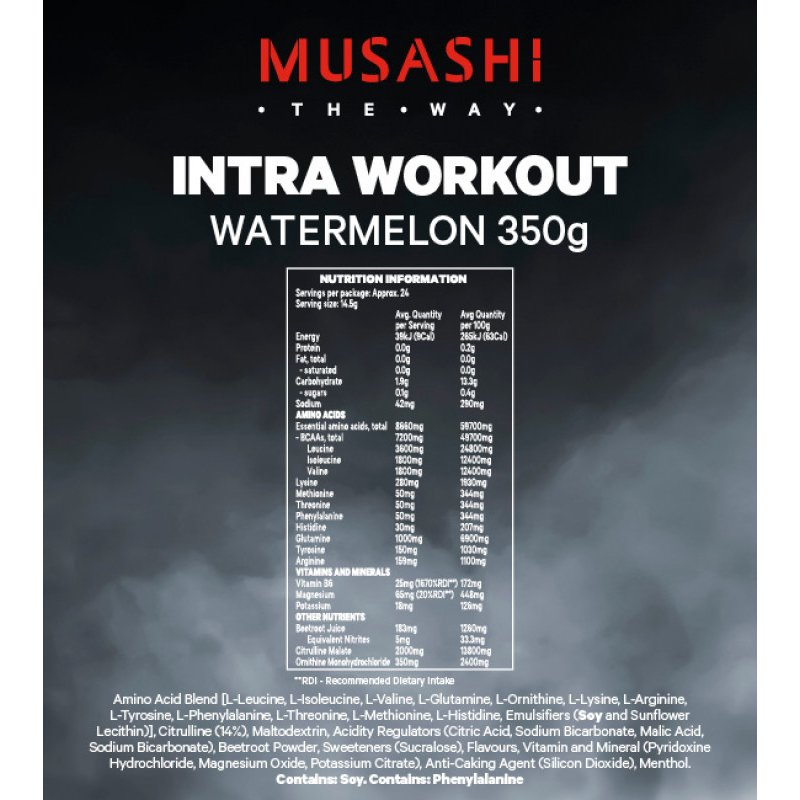 Musashi Intra Workout Watermelon 350g May 2024