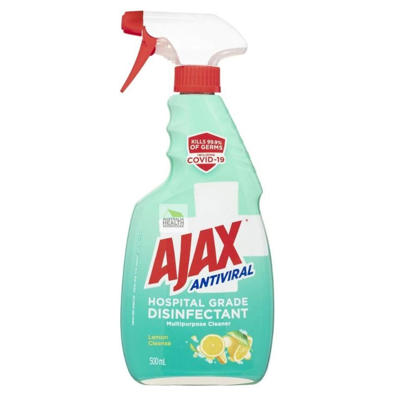 Ajax Hospital Grade Disinfectant Multipurpose Lemon Cleaner 500mL March 2025