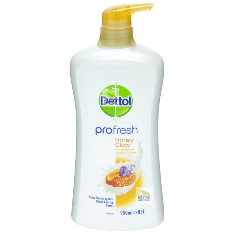 Dettol Profresh Honey Glow pH-Balanced Shower Cream 950mL