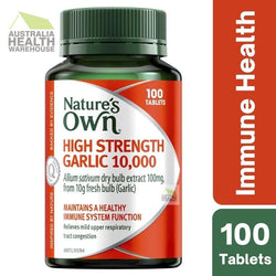 Nature's Own High Strength Garlic 10000mg 100 Tablets  June 2024