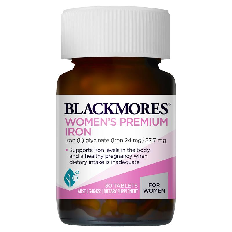 [Expiry: 11/2024] Blackmores Women’s Premium Iron 30 Tablets