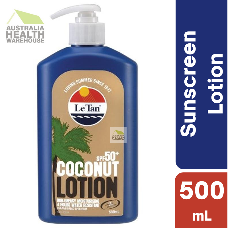 [Expiry: 03/2025] Le Tan SPF 50+ Coconut Sunscreen Lotion 500mL