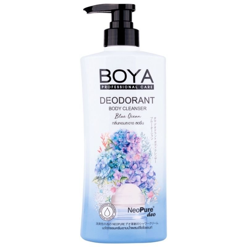 BodyWash Deodorant Cleanser Gel Boya Blue Ocean 500mL August 2025