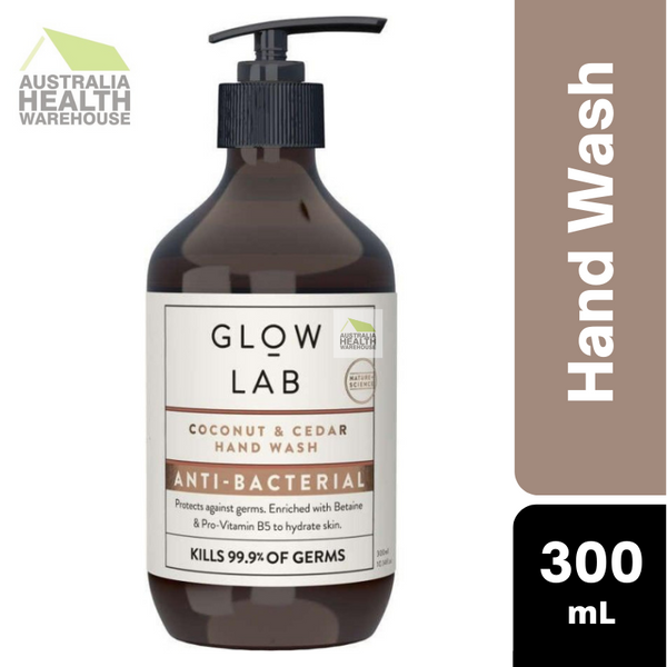 Glow Lab Coconut & Cedar Hand Wash Antibacterial 300mL April 2024