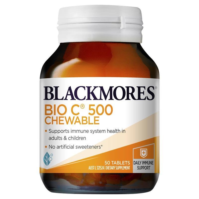 [EXPIRY: March 2025] Blackmores Bio C 500mg 50 Chewable Vitamin C Tablets