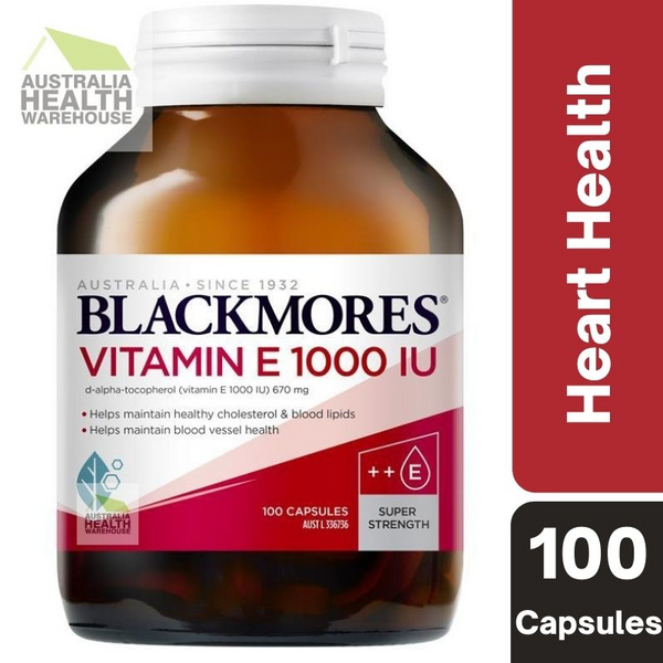 Blackmores Vitamin E 1000IU 100 Capsules February 2025