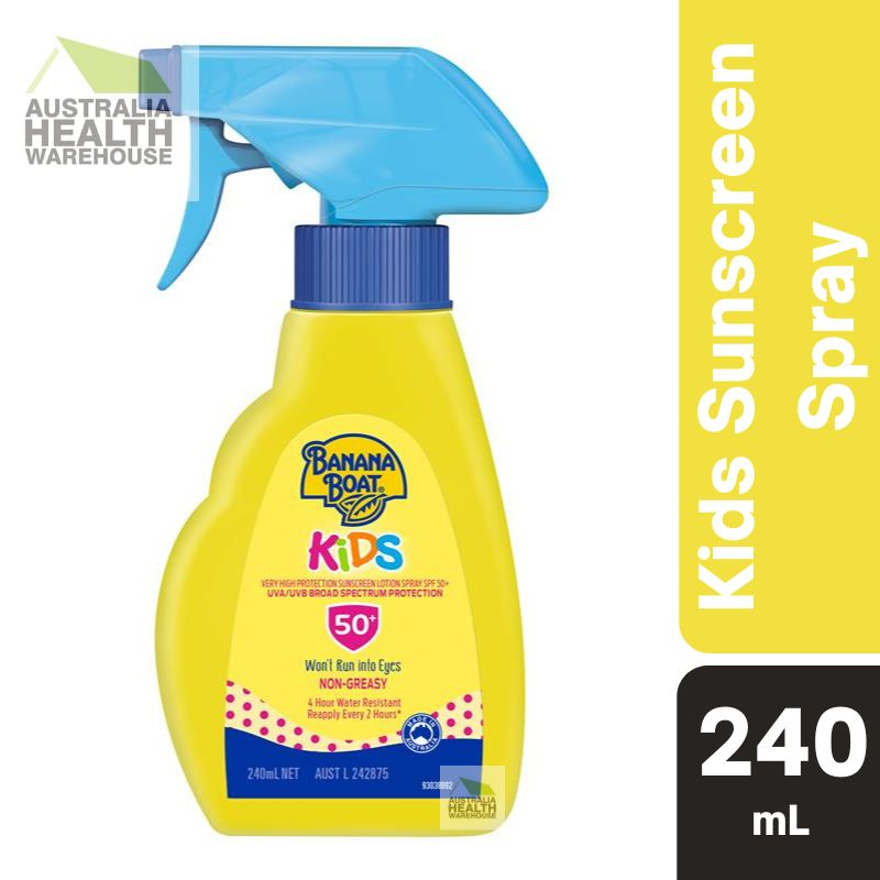 Banana Boat Kids Sunscreen SPF 50+ Trigger Spray 240mL July 2025