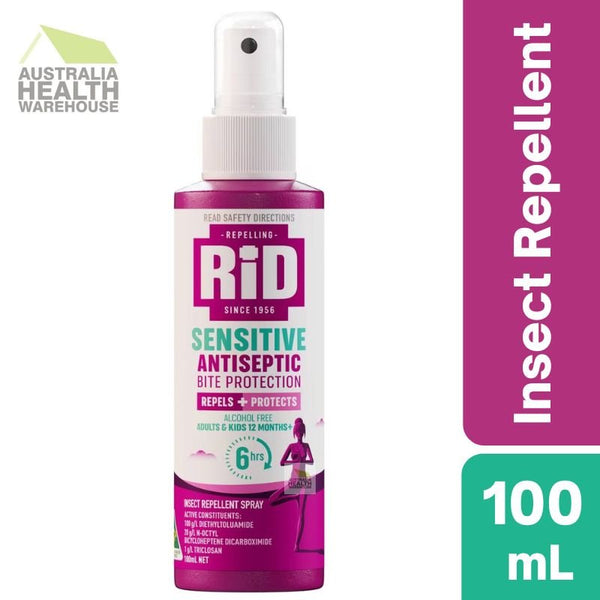 Rid Sensitive Antiseptic Bite Protection Pump Spray 100mL EXP: 08/2028