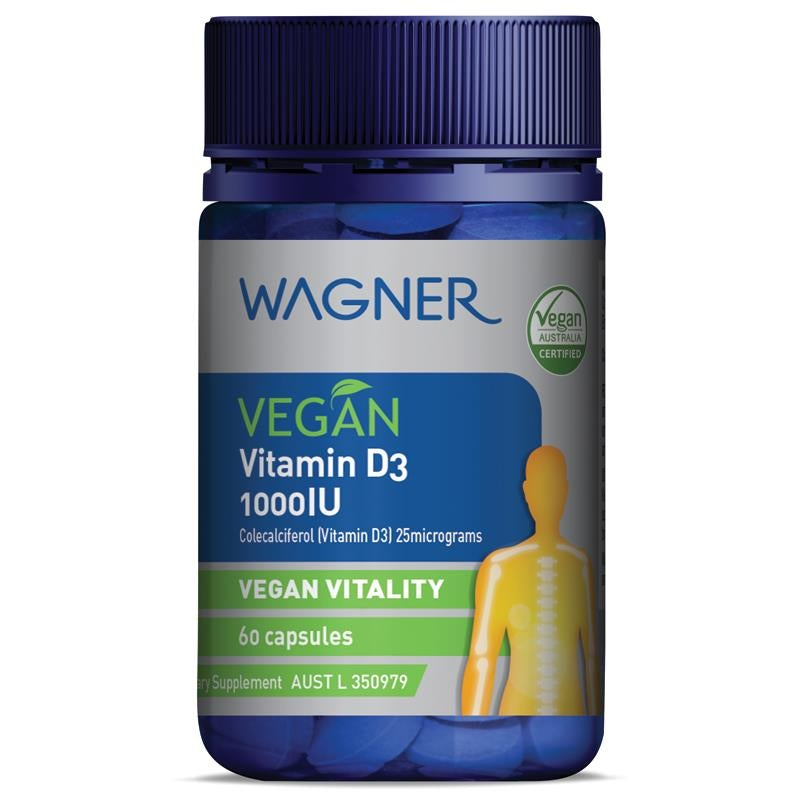 Wagner Vegan Vitamin D3 1000IU 60 Capsules