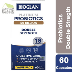 Bioglan Platinum Probiotics 50 Billion Double Strength 60 Capsules January 2025