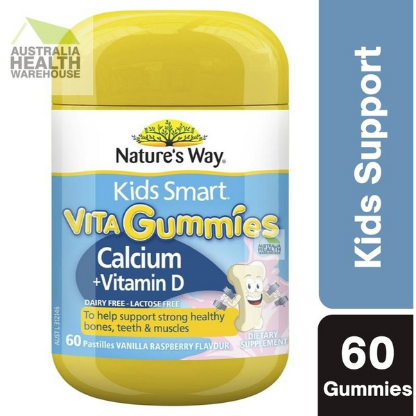 [CLEARANCE: 06/2024] Nature's Way Kids Smart Vita Gummies Calcium + D3 60 Pastilles