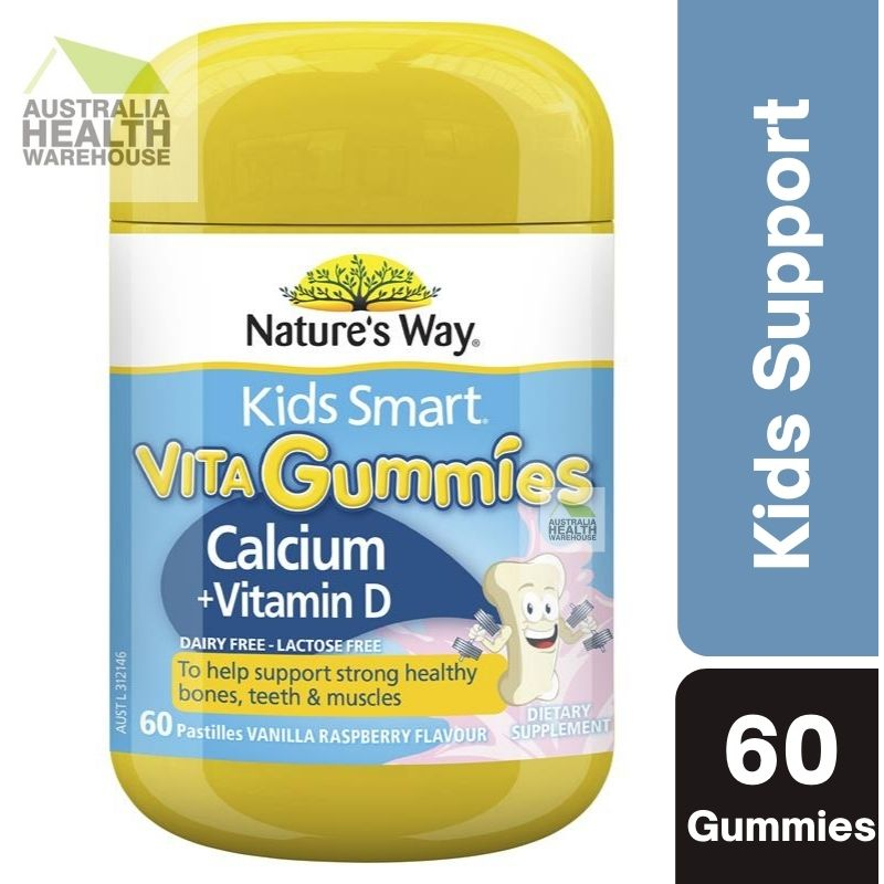 Nature's Way Kids Smart Vita Gummies Calcium + D3 60 Pastilles April 2024