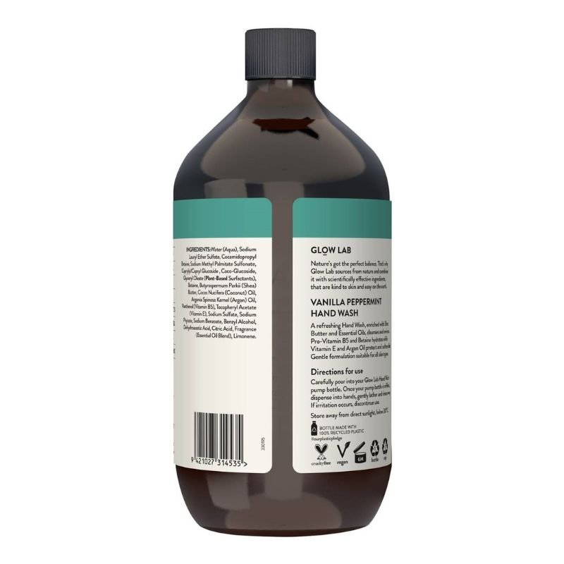 Glow Lab Vanilla Peppermint Refill Hand Wash 900mL August 2024