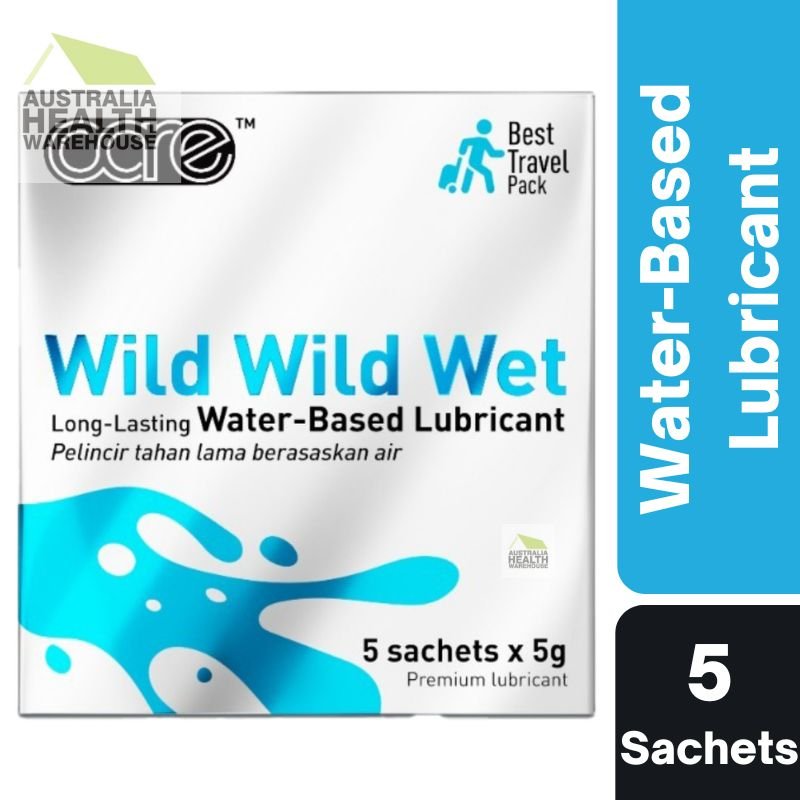 Care Wild Wild Wet Personal Water-Based Lubricant 5 Sachets x 5g August 2025