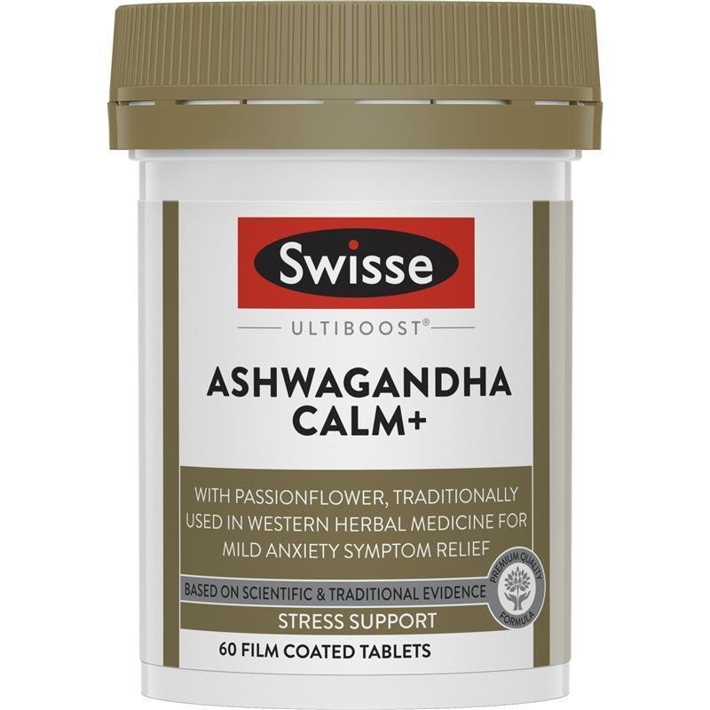 Swisse Ultiboost Ashwagandha Calm+ 60 Tablets April 2025