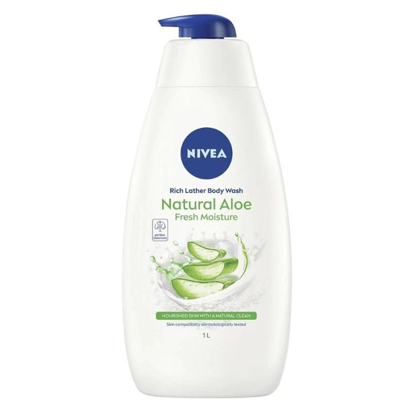 Nivea Rich Lather Natural Aloe Vera Body Wash 1 Litre