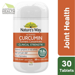 Nature's Way Curcumin Turmeric Concentrate One-A-Day 30 Tablets August 2024