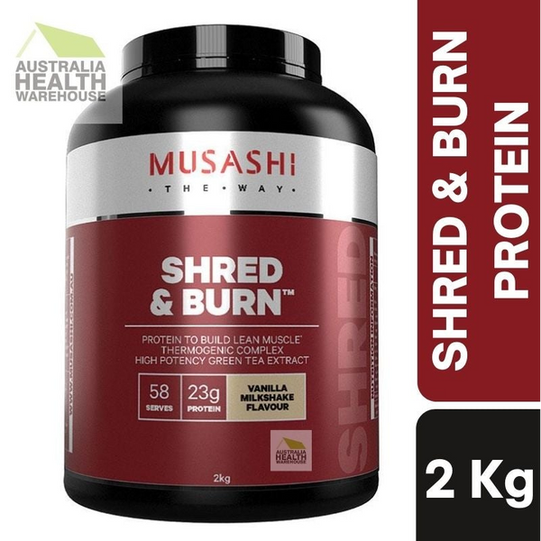 Musashi Shred & Burn Vanilla Milkshake Flavour 2kg October 2024