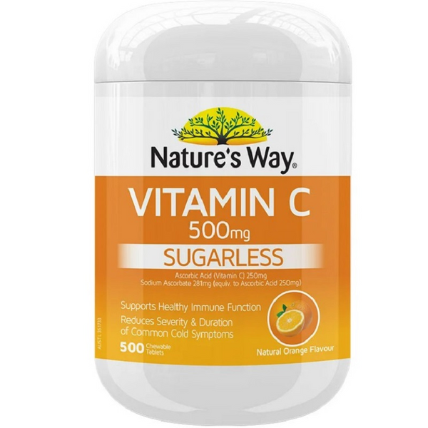 [CLEARANCE: 06/2024] Nature's Way Vitamin C 500mg Sugarless 500 Tablets