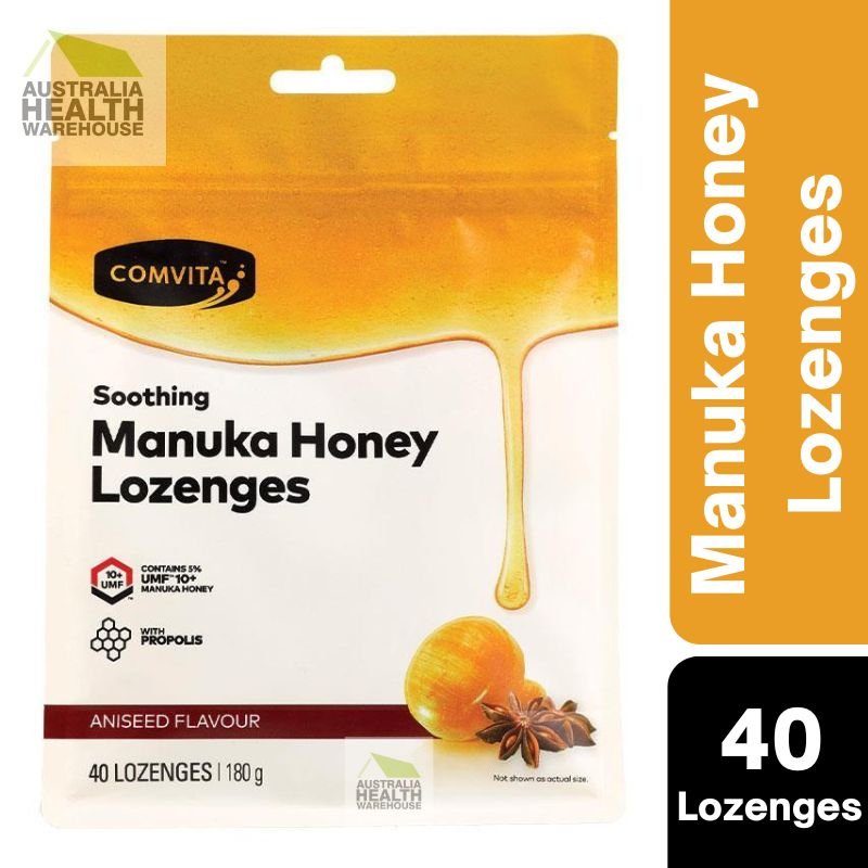 [Expiry: 03/2026] Comvita Manuka Honey Lozenges with Propolis & Aniseed Flavour 40 Lozenges