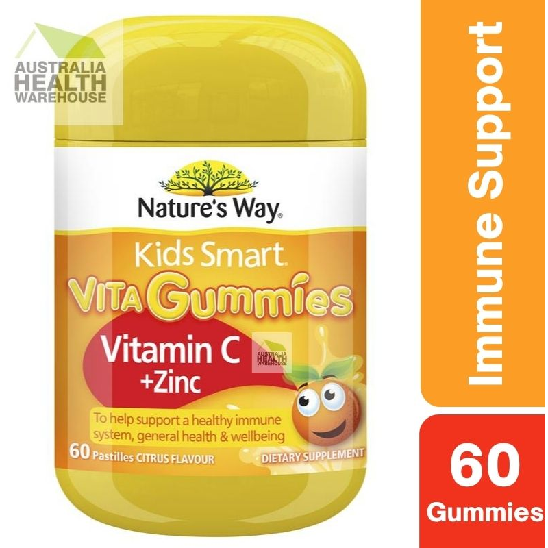NEAR EXPIRY DATE: SEPTEMBER 2023 Nature's Way Kids Smart Vita Gummies Vitamin C + Zinc 60 Gummies