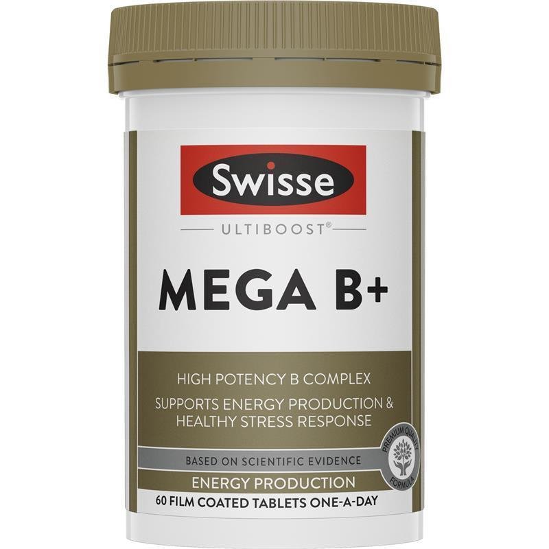 Swisse Ultiboost Mega B + 60 Tablets March 2025
