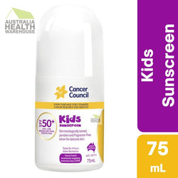 Cancer Council Kids Sunscreen SPF 50+ Roll On 75mL July 2026