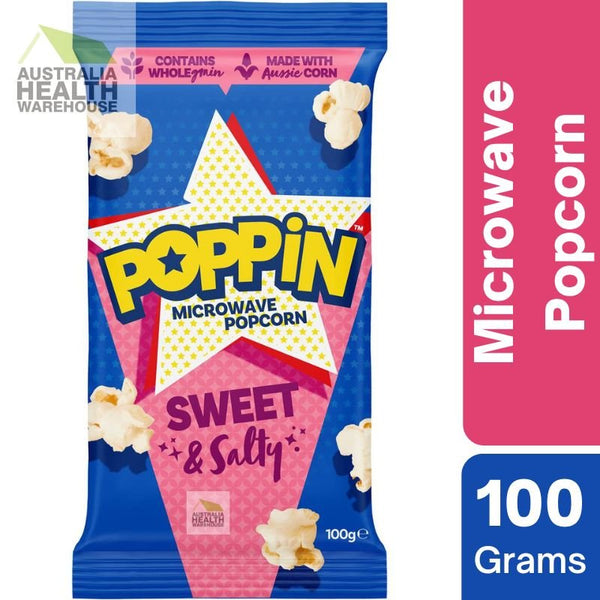 [CLEARANCE EXPIRY: 27/03/2024] Poppin Microwave Popcorn Sweet & Salty Flavour 100g