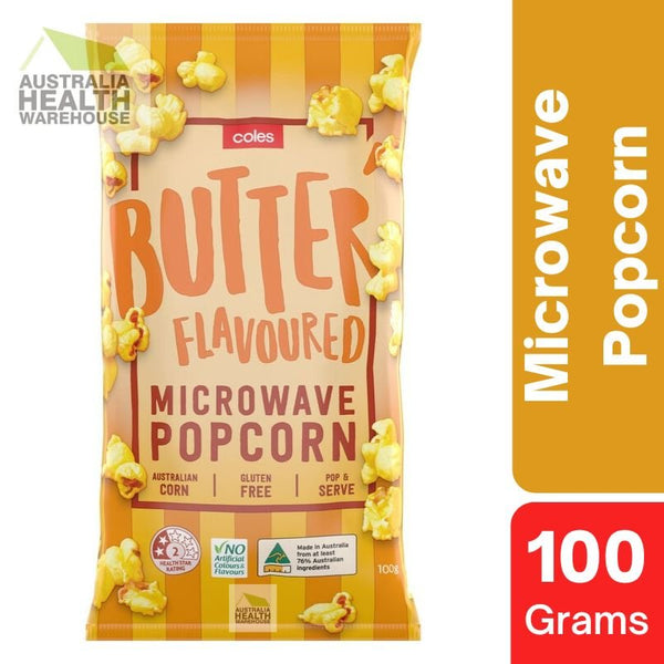 Coles Butter Flavoured Microwave Popcorn 100g [17 May 2024]