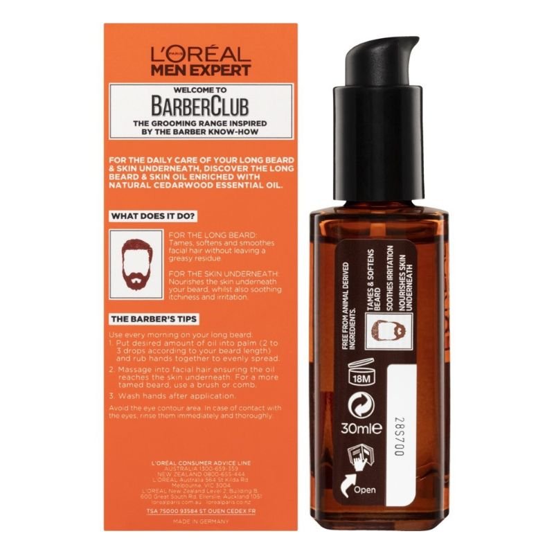 L'Oreal Men Expert Barber Club Long Beard & Skin Oil 30mL