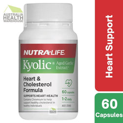 Nutra-Life Kyolic Aged Garlic Extract Heart & Cholesterol Formula 60 Capsules October 2024