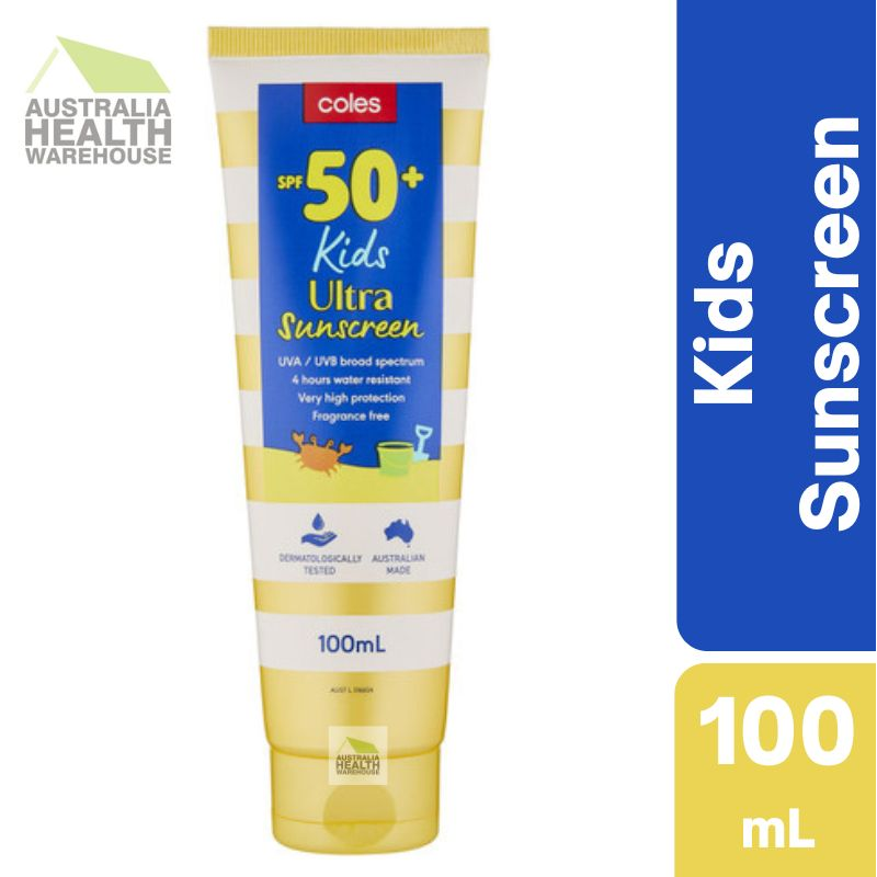 Coles SPF 50+ Kids Ultra Sunscreen Tube 100mL January 2026